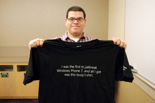 I was the first to jailbreak Windows Phone 7, and all I got was this lousy t-shirt