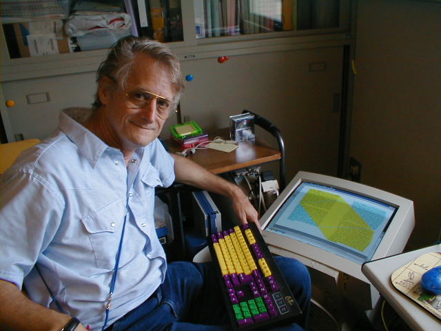 Ted Nelson at His Computer